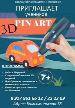  3D  " 3D PIN ART"     7   ! 